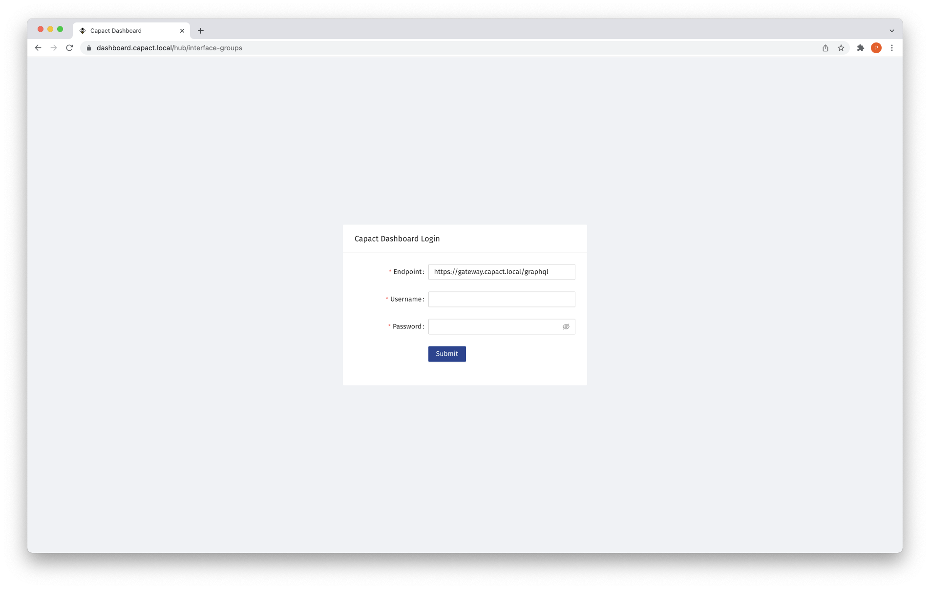 Login form
